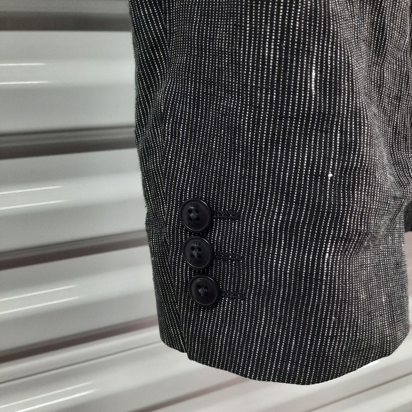 Ted Baker Sport Coat Mens Size 5(XL) Black Stripe 100% Linen Suit Blazer Jacket - Picture 11 of 14